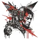 violence suicides tattoo design idea