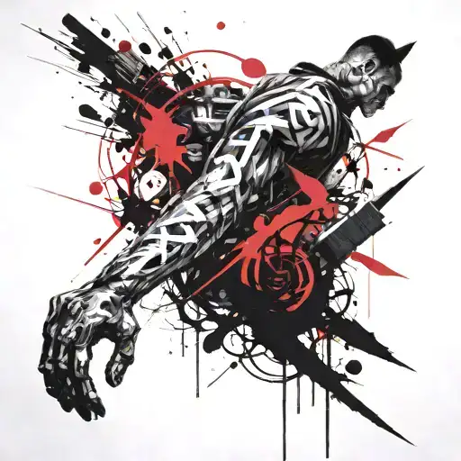 violence suicides tattoo design idea