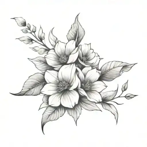 Filler Floral tattoo design idea