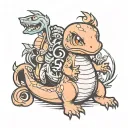charmander evolution theory tattoo design idea