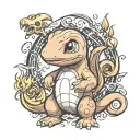 charmander evolution theory tattoo design idea