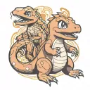 charmander evolution theory tattoo design idea