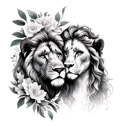 Leo And Virgo tattoo design idea