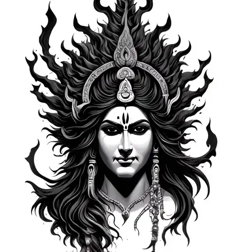 Mahakal tattoo design idea