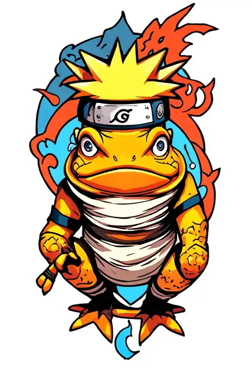 naruto toad ninja tattoo design idea