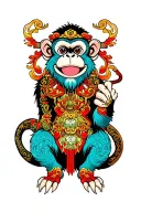 monkey Chinese zodiac tattoo design idea