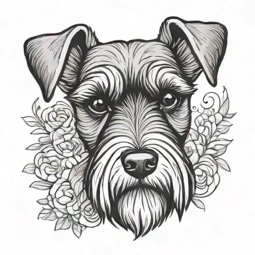 Miniature Schnauzer tattoo design idea