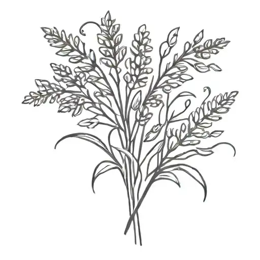 Lavander with ukrainian ornament tattoo design idea