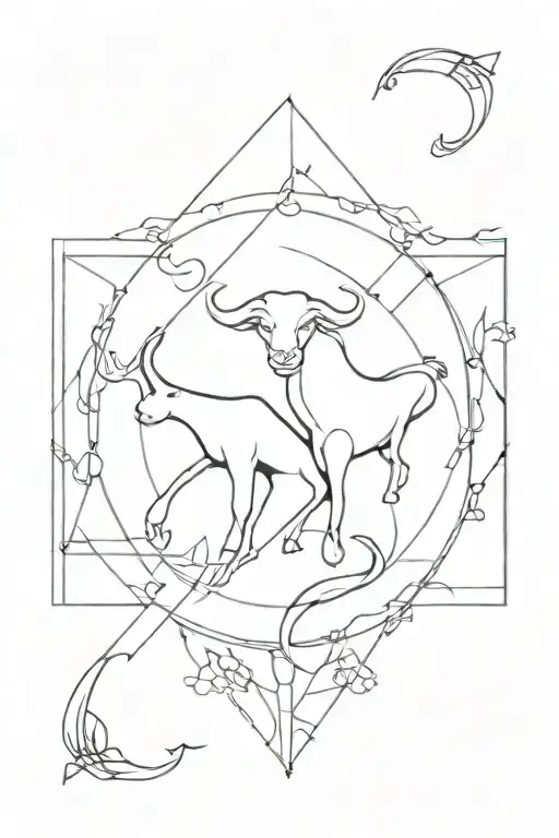 tattoo with the two first names of my children, it must be linked to their sign: Noa is Taurus and Lony is Capricorn tattoo design idea
