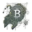 Bitcoin, Cryptocurrency, Crypto, Bitcoin coin, Electronic, Cyber, Wires, Energy, Internet, Bitcoin symbol  tattoo design idea