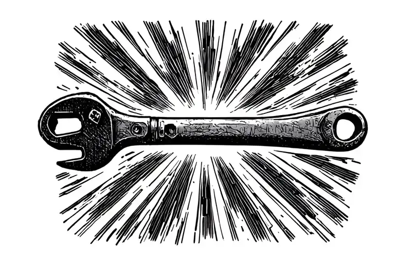 13 millimeter combination wrench tattoo design idea