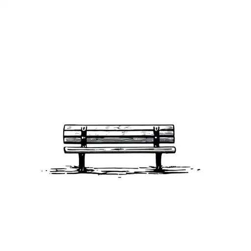 park bench tattoo design idea
