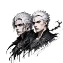 Dante and Vergil devil may cry with Dante and Virgil from inferno  tattoo design idea