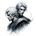 Dante and Vergil devil may cry with Dante and Virgil from inferno  tattoo design idea