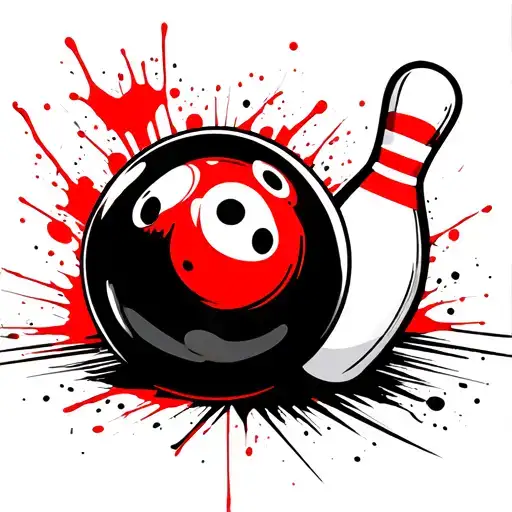 bowling ball and pin symbolizing your passion tattoo design idea