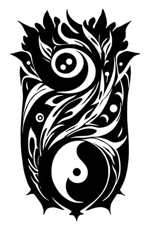 "Gemini" Yin Yang Gemini tattoo design idea
