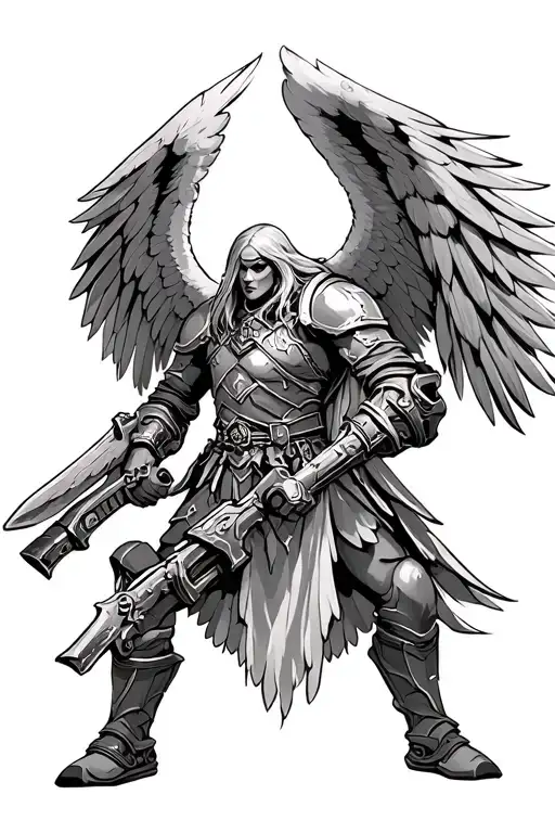 warhammer 40k Dark Angels tattoo design idea