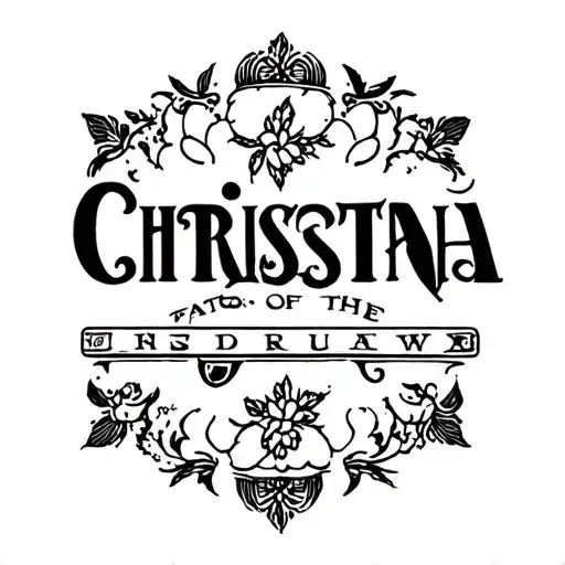 sign of the name Christina tattoo design idea