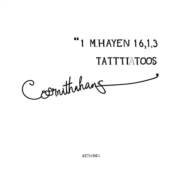 1 Corinthians 16:13 tattoo design idea