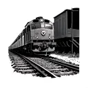 train tracks going into aushowits  dark sinister neonazi  tattoo design idea