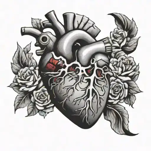 Anatomical Heart survive surgery life win tattoo design idea