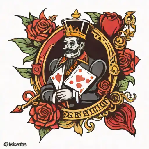 POKER KING tattoo design idea