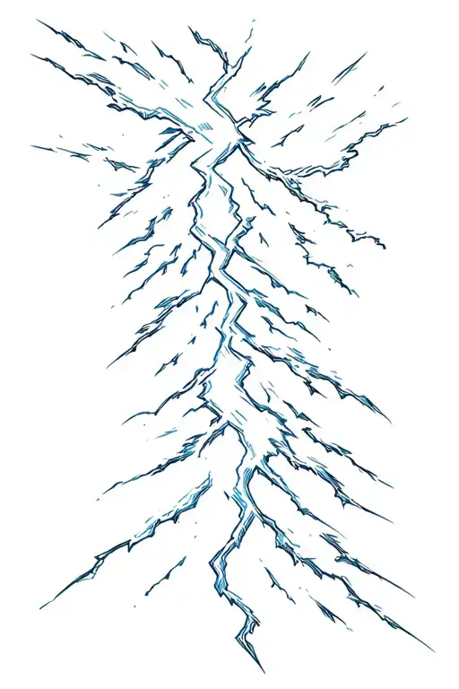 thunder and lightning storm tattoo design idea