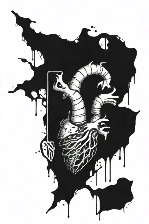 heartbreak love hurts tattoo design idea
