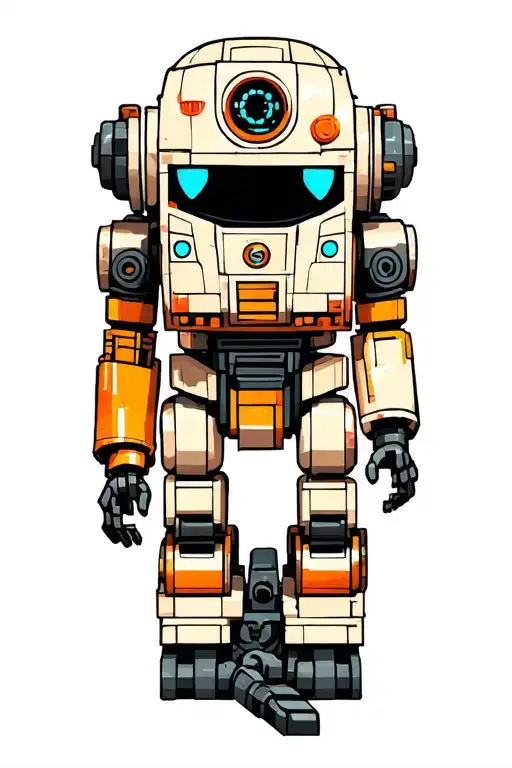 sci fi robots building lego spaceship tattoo design idea