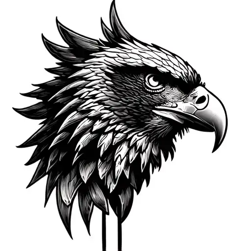 Roman eagle freedom  tattoo design idea