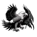 Roman eagle freedom  tattoo design idea