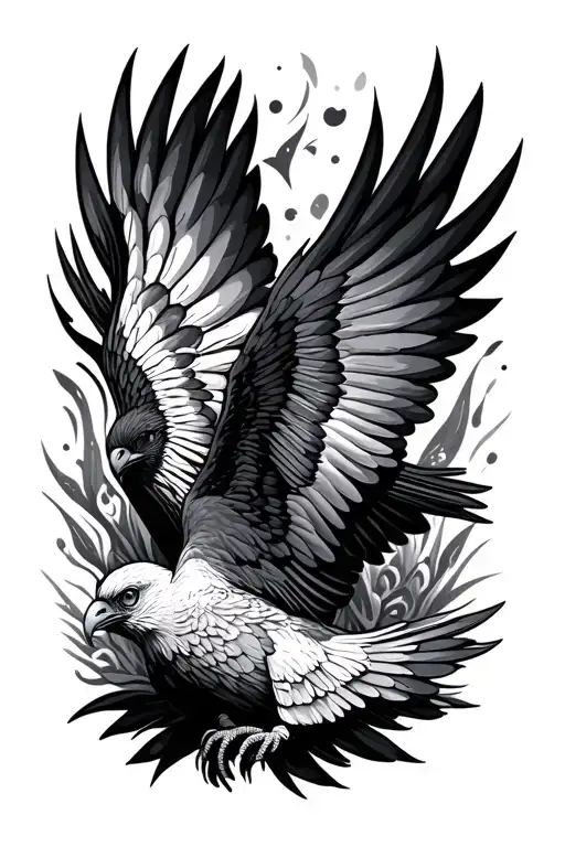 flying Kea fine line tattoo tattoo design idea