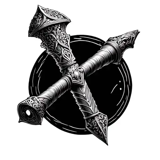 Mace Weapon tattoo design idea
