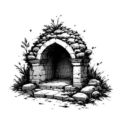 Empty Tomb tattoo design idea