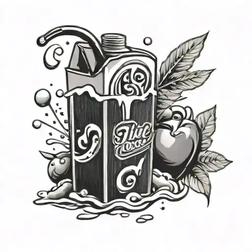 juice box tattoo design idea