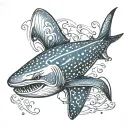 whale shark tattoo design idea