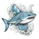 whale shark tattoo design idea