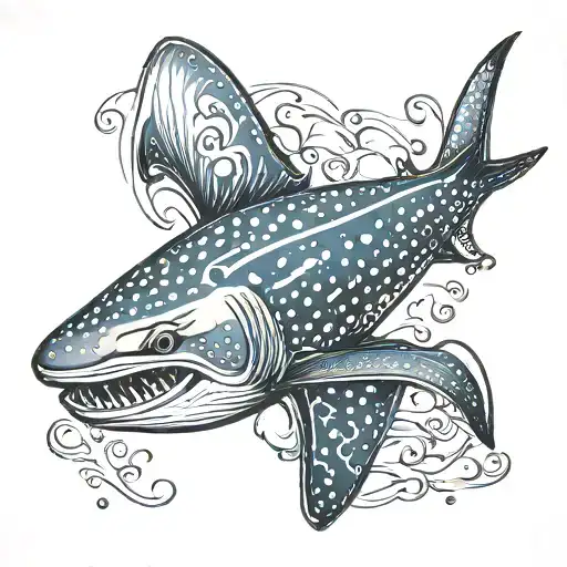 whale shark tattoo design idea