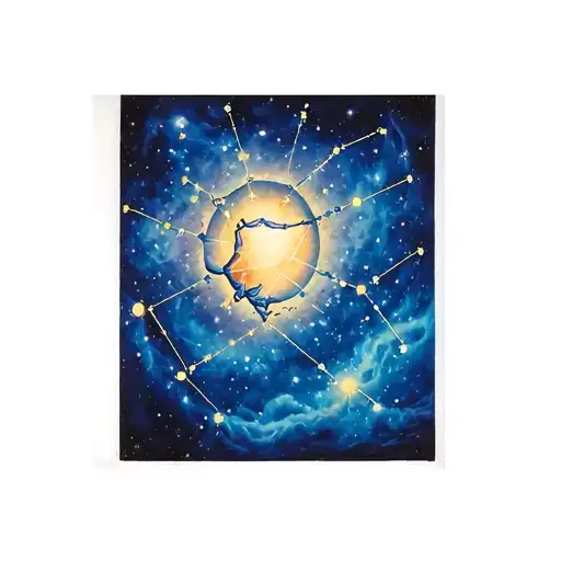 Aquarius constellation reflecting tattoo design idea