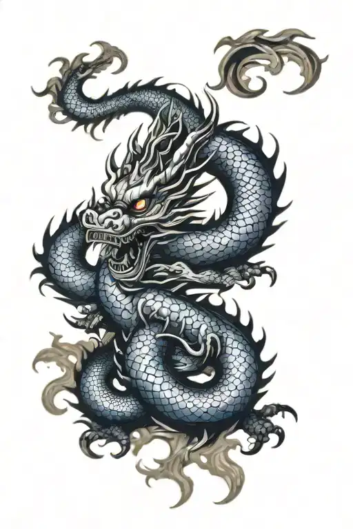 Chinese dragon tattoo design idea