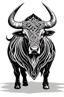Celtic bull tattoo design idea