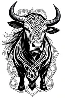 Celtic bull tattoo design idea