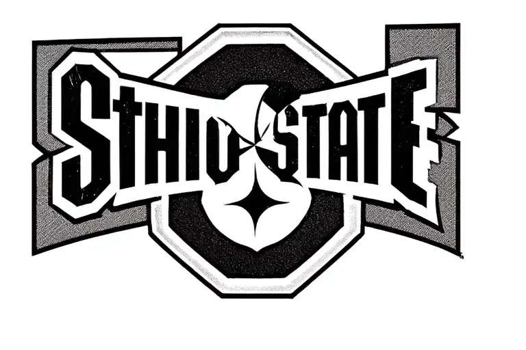 steelers ohio state outline tattoo design idea
