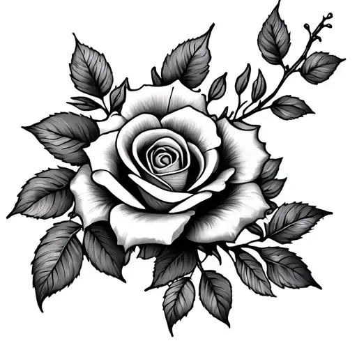 roses and jasmine with vine connected with henna design  tattoo design idea