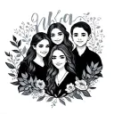 Family In Cursive tattoo design idea