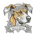 dog memorial tattoo design idea