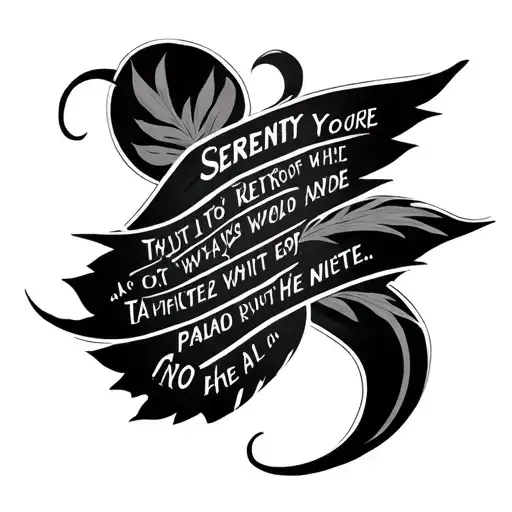 Serenity Prayer tattoo design idea