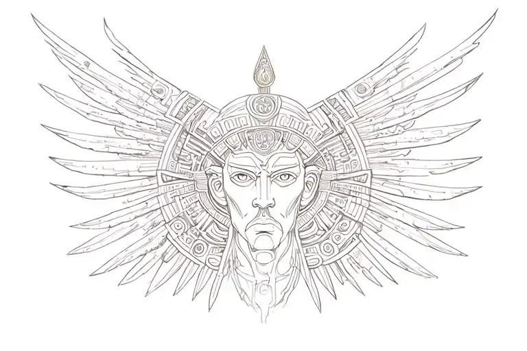 Male anunnaki design tattoo design idea