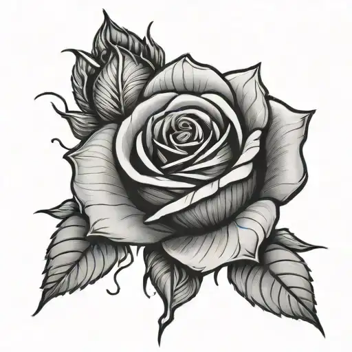  hand fist raised with a stem rose on the side and an eye at the bottom with a split heart in the eye  tattoo design idea