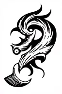 Imagine an epic, detailed, sharp vector featuring a detailed black-and-white vector illustration depicting a woodworking tattoo design idea